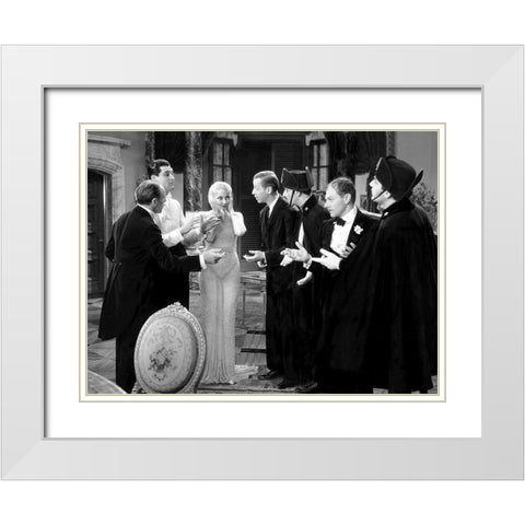 Cary Grant White Modern Wood Framed Art Print with Double Matting by Hollywood Photo Archive