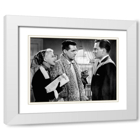 Cary Grant White Modern Wood Framed Art Print with Double Matting by Hollywood Photo Archive