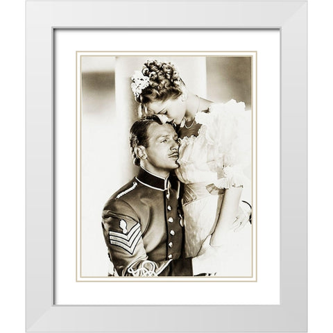 Cary Grant - Gunga Din White Modern Wood Framed Art Print with Double Matting by Hollywood Photo Archive