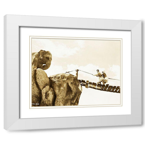 Cary Grant - Gunga Din White Modern Wood Framed Art Print with Double Matting by Hollywood Photo Archive