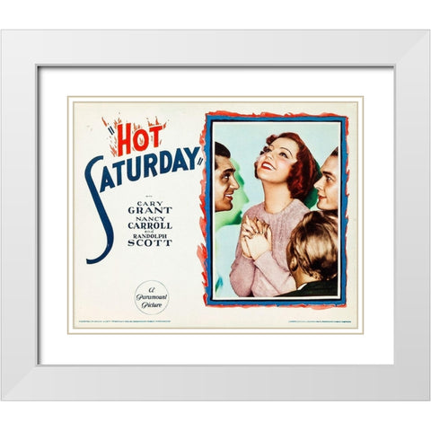 Cary Grant - Hot Saturday White Modern Wood Framed Art Print with Double Matting by Hollywood Photo Archive