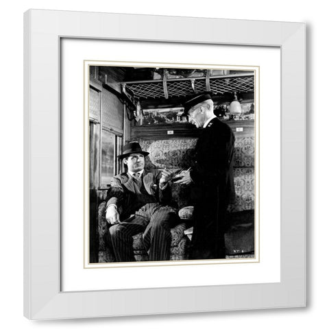 Cary Grant - Suspicion White Modern Wood Framed Art Print with Double Matting by Hollywood Photo Archive