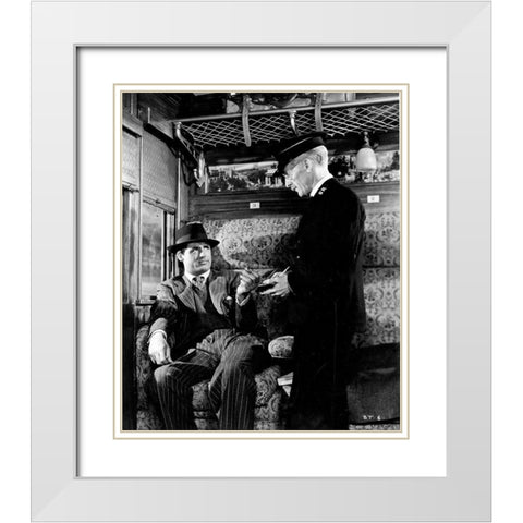 Cary Grant - Suspicion White Modern Wood Framed Art Print with Double Matting by Hollywood Photo Archive