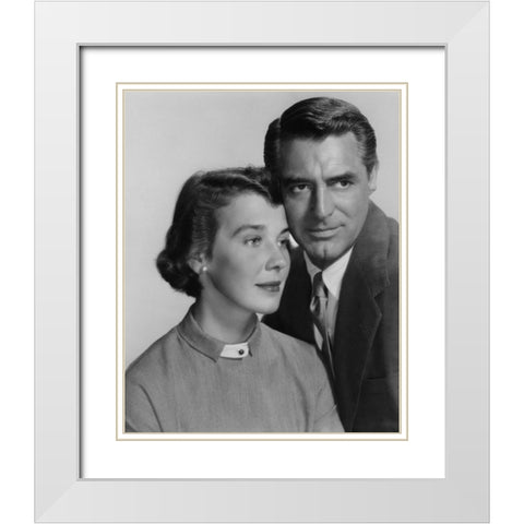 Cary Grant - Room For One More White Modern Wood Framed Art Print with Double Matting by Hollywood Photo Archive