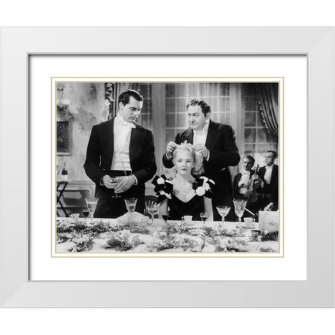Cary Grant - The Toast of New York White Modern Wood Framed Art Print with Double Matting by Hollywood Photo Archive