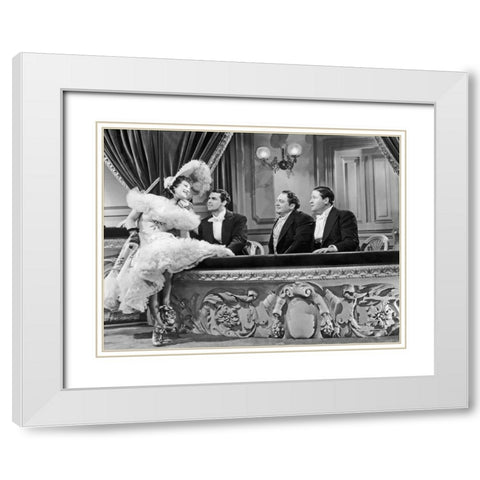 Cary Grant - The Toast of New York White Modern Wood Framed Art Print with Double Matting by Hollywood Photo Archive