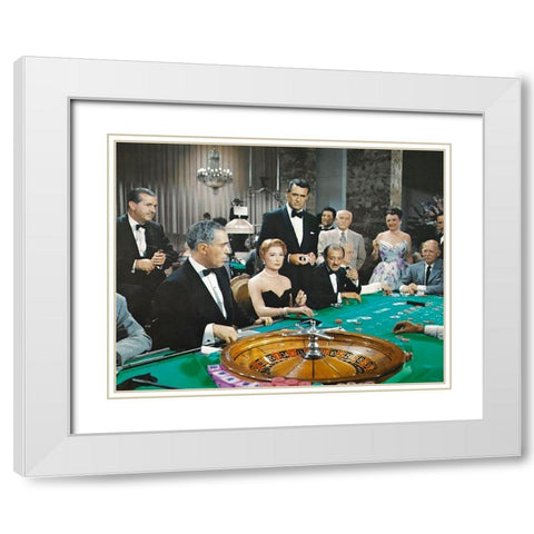 Cary Grant - To Catch A Thief White Modern Wood Framed Art Print with Double Matting by Hollywood Photo Archive