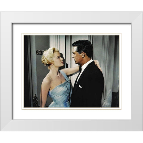 Cary Grant - To Catch A Thief White Modern Wood Framed Art Print with Double Matting by Hollywood Photo Archive
