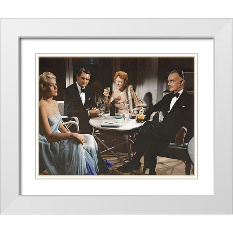 Cary Grant - To Catch A Thief White Modern Wood Framed Art Print with Double Matting by Hollywood Photo Archive