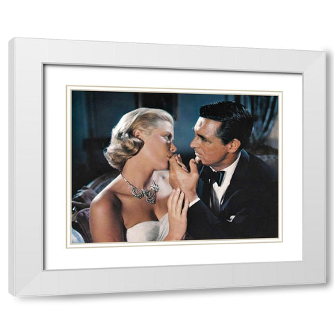 Cary Grant - To Catch A Thief White Modern Wood Framed Art Print with Double Matting by Hollywood Photo Archive