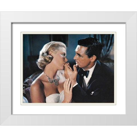 Cary Grant - To Catch A Thief White Modern Wood Framed Art Print with Double Matting by Hollywood Photo Archive