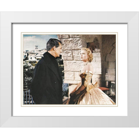 Cary Grant - To Catch A Thief White Modern Wood Framed Art Print with Double Matting by Hollywood Photo Archive
