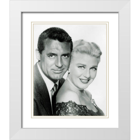 Cary Grant with Ginger Rogers White Modern Wood Framed Art Print with Double Matting by Hollywood Photo Archive