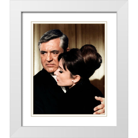 Cary Grant - Charade White Modern Wood Framed Art Print with Double Matting by Hollywood Photo Archive