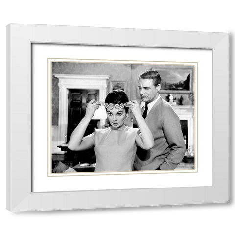 Cary Grant - The Grass is Greener White Modern Wood Framed Art Print with Double Matting by Hollywood Photo Archive