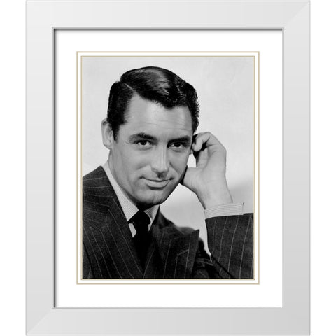 Cary Grant - People Will Talk White Modern Wood Framed Art Print with Double Matting by Hollywood Photo Archive