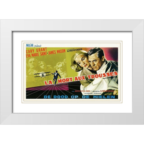 French - North by Northwest White Modern Wood Framed Art Print with Double Matting by Hollywood Photo Archive