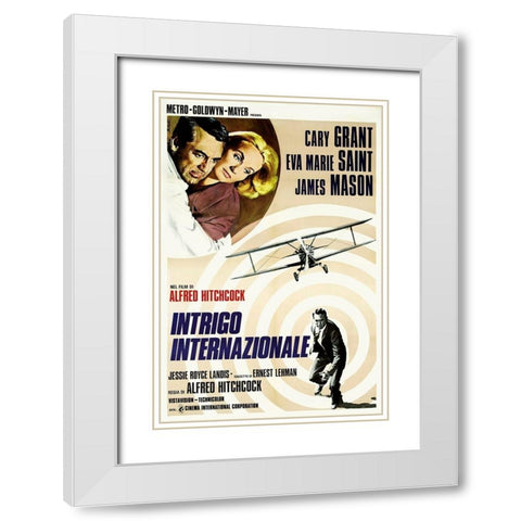 Italian - North by Northwest White Modern Wood Framed Art Print with Double Matting by Hollywood Photo Archive