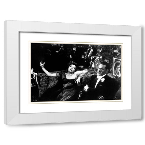 Sunset Boulevard White Modern Wood Framed Art Print with Double Matting by Hollywood Photo Archive