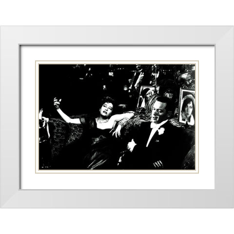 Sunset Boulevard White Modern Wood Framed Art Print with Double Matting by Hollywood Photo Archive