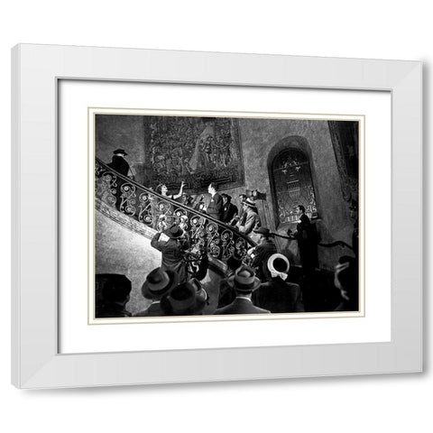 Sunset Boulevard White Modern Wood Framed Art Print with Double Matting by Hollywood Photo Archive