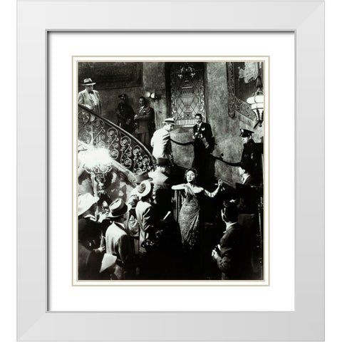 Sunset Boulevard White Modern Wood Framed Art Print with Double Matting by Hollywood Photo Archive