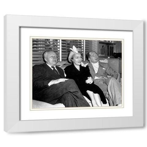 Sunset Boulevard White Modern Wood Framed Art Print with Double Matting by Hollywood Photo Archive