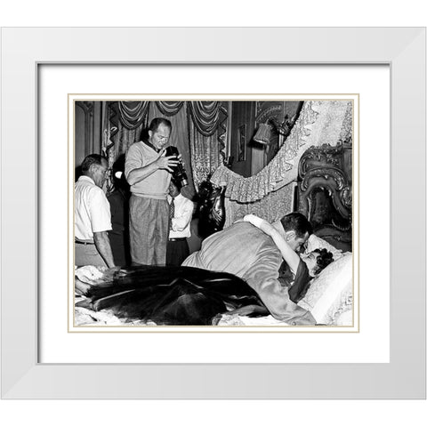 Sunset Boulevard White Modern Wood Framed Art Print with Double Matting by Hollywood Photo Archive