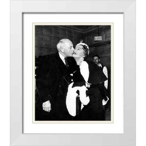 Sunset Boulevard White Modern Wood Framed Art Print with Double Matting by Hollywood Photo Archive