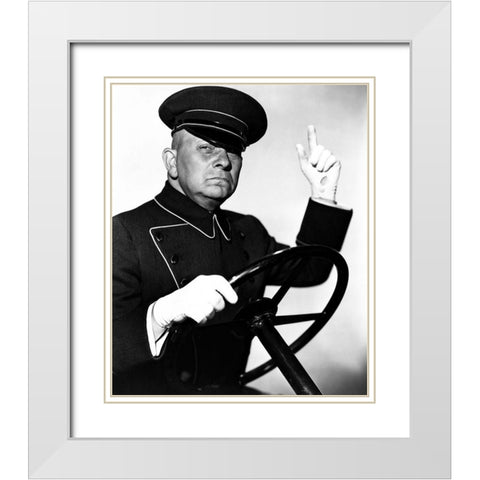 Sunset Boulevard White Modern Wood Framed Art Print with Double Matting by Hollywood Photo Archive