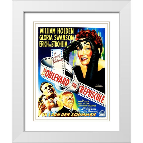 Dutch - Sunset Boulevard - Poster White Modern Wood Framed Art Print with Double Matting by Hollywood Photo Archive