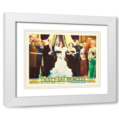 Thirty Day Princess - Lobby Card White Modern Wood Framed Art Print with Double Matting by Hollywood Photo Archive