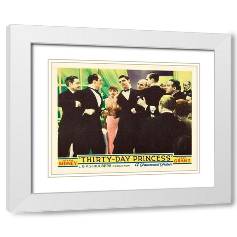 Thirty Day Princess - Lobby Card White Modern Wood Framed Art Print with Double Matting by Hollywood Photo Archive
