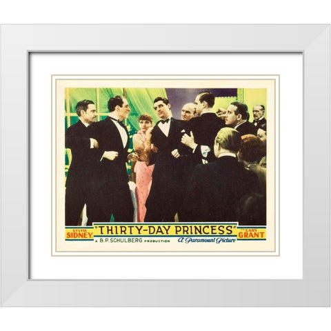 Thirty Day Princess - Lobby Card White Modern Wood Framed Art Print with Double Matting by Hollywood Photo Archive