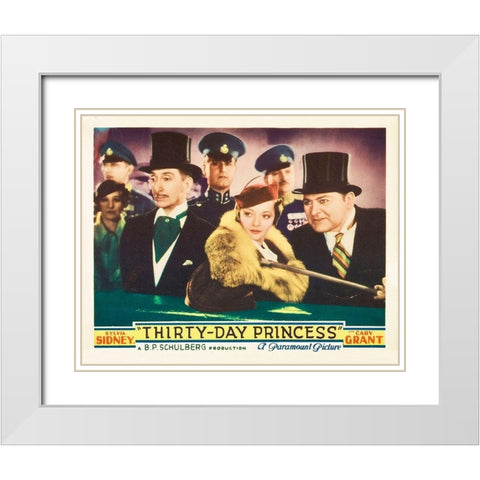 Thirty Day Princess - Lobby Card White Modern Wood Framed Art Print with Double Matting by Hollywood Photo Archive