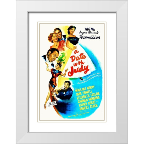 A Date with Judy, 1948 White Modern Wood Framed Art Print with Double Matting by Hollywood Photo Archive