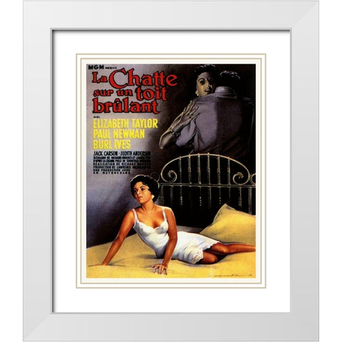 French - Cat on a Hot Tin Roof White Modern Wood Framed Art Print with Double Matting by Hollywood Photo Archive