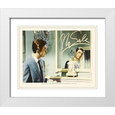 Elizabeth Taylor - Butterfield 8 - Lobby Card White Modern Wood Framed Art Print with Double Matting by Hollywood Photo Archive