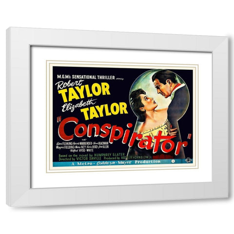 The Conspirator - 1949 White Modern Wood Framed Art Print with Double Matting by Hollywood Photo Archive