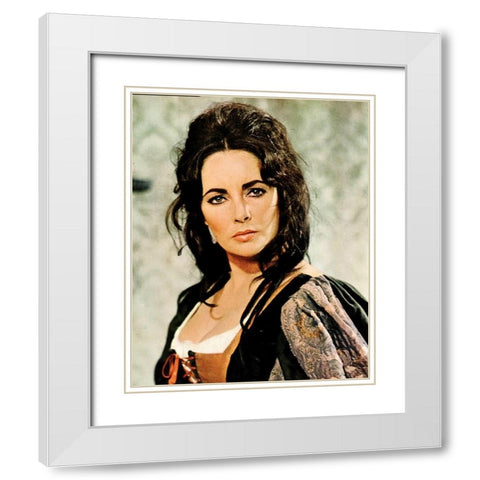 Elizabeth Taylor - Taming of the Shrew White Modern Wood Framed Art Print with Double Matting by Hollywood Photo Archive