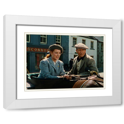 The Quiet Man - John Wayne White Modern Wood Framed Art Print with Double Matting by Hollywood Photo Archive