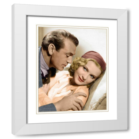 Anna Sten White Modern Wood Framed Art Print with Double Matting by Hollywood Photo Archive