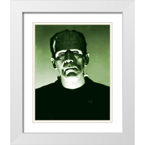 Boris Karloff - Frankenstein White Modern Wood Framed Art Print with Double Matting by Hollywood Photo Archive