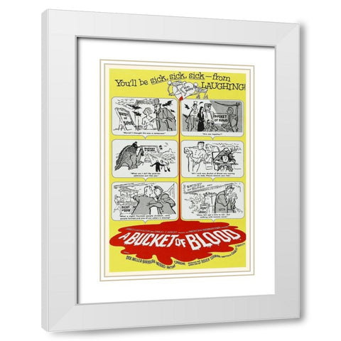 A Bucket of Blood White Modern Wood Framed Art Print with Double Matting by Hollywood Photo Archive