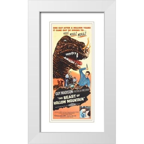The Beast of Hollow Mountain White Modern Wood Framed Art Print with Double Matting by Hollywood Photo Archive