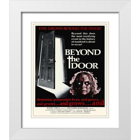 Beyond The Door White Modern Wood Framed Art Print with Double Matting by Hollywood Photo Archive