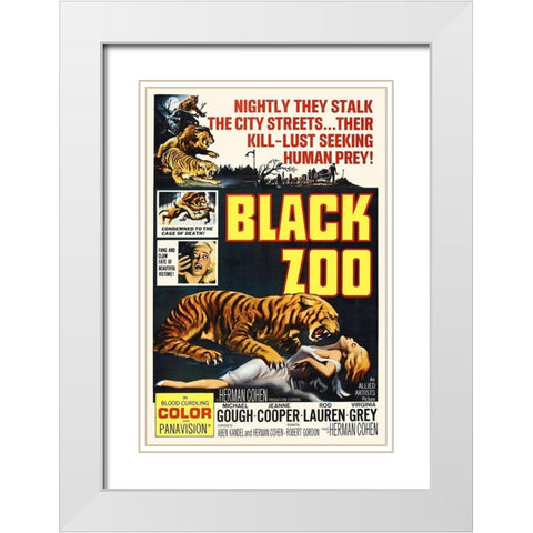 Black Zoo White Modern Wood Framed Art Print with Double Matting by Hollywood Photo Archive