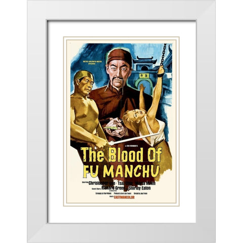 The Blood Of Fu Manchu White Modern Wood Framed Art Print with Double Matting by Hollywood Photo Archive