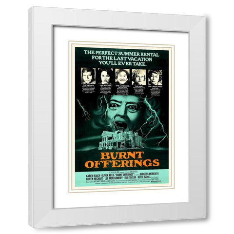 Burnt Offerings White Modern Wood Framed Art Print with Double Matting by Hollywood Photo Archive