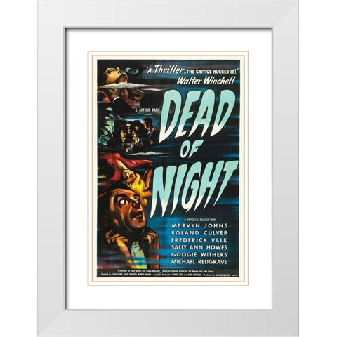 Dead of Night White Modern Wood Framed Art Print with Double Matting by Hollywood Photo Archive